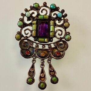 Vintage Multi-Color Brooch